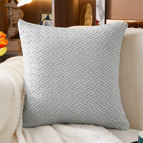 TOPCHANCES Sofa Kissenbezüge - 1PC solide weiche Stretch Kissenbezüge 18 x 18 Zoll 45 x 45 cm quadratische Kissenabdeckung für Couch Sofa Home Decoration von TOPCHANCES