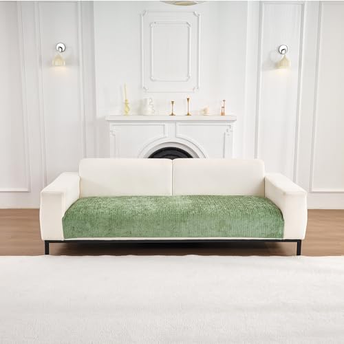 Weiche Chenille Sofabezug - Das neue Four Seasons Sofa überzug Universal Antirutsch Couch überzug 1 2 3 4 Sitzer, Sofa Sitzkissenbezug Sofaüberwürfe L Form Möbelschutz für Wohnzimmer (Grün) von TOPCHANCES