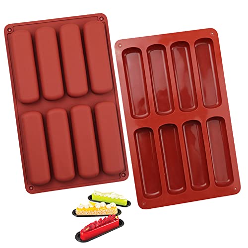 Finger-Keks-Silikonform, Schokoladenriegel-Form, antihaftbeschichtet, Twinkie-Kuchenform, rechteckige Streifenform zum Backen von Schokolade, Brot, Muffin, Kuchen Finger-Keks-Silikonform, Schokoladenriegel-Form, antihaftbeschichtet, Twinkie-Kuchenform, rechteckige Streifenform zum Backen von Schokolade, Brot, Muffin, Kuchen von TOPDANCHUANG