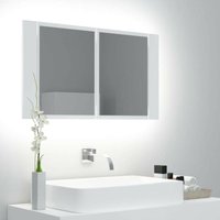 LED-Bad-Spiegelschrank Weiß 80x12x45 cm FF804964DE von SWEIKO