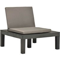 Garten-Lounge-Stuhl mit Sitzpolster Kunststoff Anthrazit FF48826DE von SWEIKO