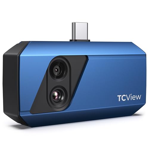 TOPDON TC001 Plus Wärmebildkamera Android, 512x384 TISR-Auflösung mit Visueller Kamera, –20°C~550°C Temperaturbereich, 25Hz Bildfrequenz, Dual-Objektiv Wärmebildkameras für Smartphone,Tablet und PC von TOPDON