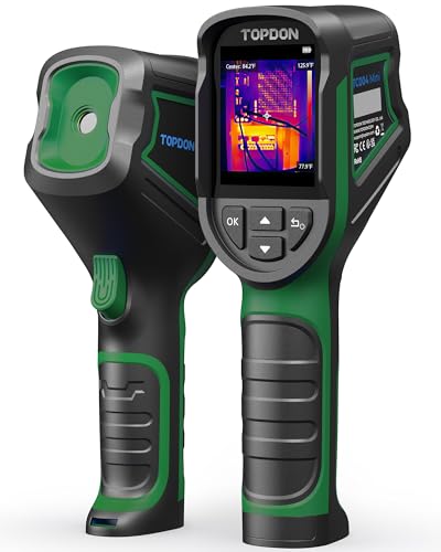 TOPDON TC004 Mini Handheld Thermal Imaging Camera, 240 x 240 TISR Resolution, -4°F to 842°F, 15-Hour Battery Life, 128 x 128 IR Resolution, 25Hz Infrared Camera, High/Low Temp Alerts -Green von TOPDON