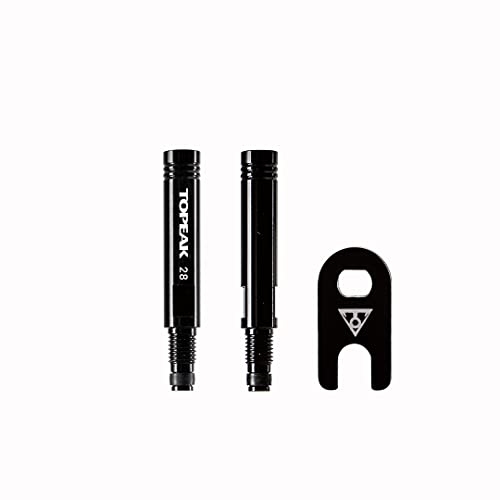 Topeak Valve Extender 28Mm (2er Set) für bequemes Aufpumpen, 15712017, Schwarz von TOPEAK