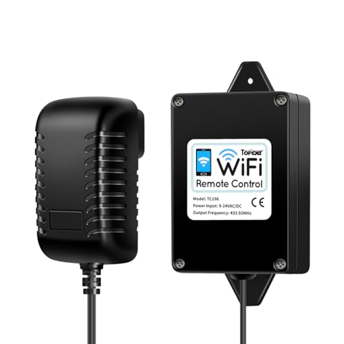 TOPENS TC196 Tuya WiFi Fernbedienung mit Smartphone Zugangskontrolle für automatische Drehtorantrieb Garagentorantrieb Schiebetorantrieb mit iOS & Android App WiFi & Bluetooth Torsteurung Sicherheit von TOPENS