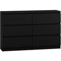 CDF Kommode Malwa M6 120 Farbe: Schwarz Schrank für Dokumente, Kleinigkeiten Ideal für Wohnzimmer, Schlafzimmer, Kinderzimmer, Jugendzimmer und Büro von TOPESHOP