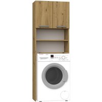 CDF Waschmaschinenschrank Pola Farbe: Eiche Artisan Moderner Schrank über der Waschmaschine Ablagefläche Geräumige Einlegeböden Einfache Montage CDF Waschmaschinenschrank Pola Farbe: Eiche Artisan Moderner Schrank über der Waschmaschine Ablagefläche Geräumige Einlegeböden Einfache Montage von TOPESHOP