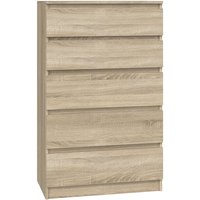 Cdf Kommode Malwa M5 Farbe: Eiche Sonoma Schrank für Dokumente, Kleinigkeiten Ideal für Wohnzimmer, Schlafzimmer, Kinderzimmer, Jugendzimmer und Büro von TOPESHOP