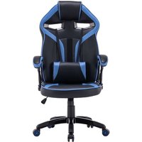 Dreft - Gamer Sessel moderner Stil Jugendzimmer - 120-130x66x67 - Schwarz und Blau von TOPESHOP