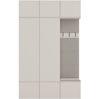 HAGA – Flureinsatz mit 2 Schränken + Garderobe + Bank 150 x 35 x 238 cm – Kaschmirbeige HAGA – Flureinsatz mit 2 Schränken + Garderobe + Bank 150 x 35 x 238 cm – Kaschmirbeige von TOPESHOP
