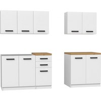 Jasper Komplettküche Modular + Linear b 200 cm 6 tlg. Arbeitsplatte inklusive Küchenmöbel Schränke von TOPESHOP