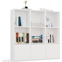 MALAX Regal 3x3 H Weiß mit 3 Türen, Fächerböden 110x110 cm Kippfunktion MALAX Regal 3x3 H Weiß mit 3 Türen, Fächerböden 110x110 cm Kippfunktion von TOPESHOP