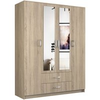 ROMA Großer Schrank Zimmer Büro 205x160x52 cm Kleiderschrank 2 Türen 2 Spiegel 2 Schubladen Aufbewahrungsmöbel ROMA Großer Schrank Zimmer Büro 205x160x52 cm Kleiderschrank 2 Türen 2 Spiegel 2 Schubladen Aufbewahrungsmöbel von TOPESHOP