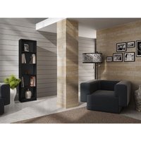 Topeshop - 40CM regalschrank für buchbinder farbe schwarz für zuhause für das büro von TOPESHOP