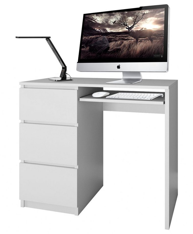 TOPESHOP Arbeitstisch Home-Office Schreibtisch mit Schubladen: Arbeitstisch von TOPESHOP