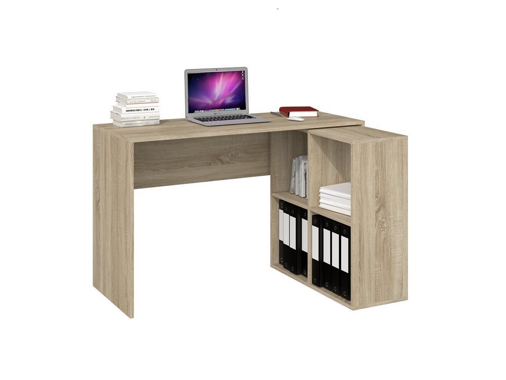 TOPESHOP Eckschreibtisch Platzsparender Eckschreibtisch mit integriertem Regal TOPESHOP Eckschreibtisch Platzsparender Eckschreibtisch mit integriertem Regal von TOPESHOP
