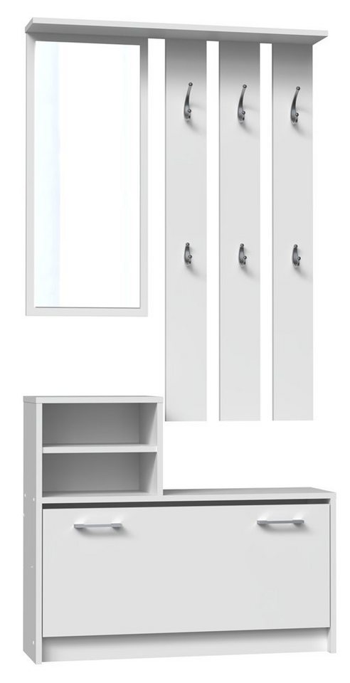 TOPESHOP Garderoben-Set Traumgarderobe: Kleiderschrank, Garderobenständer & Spiegel von TOPESHOP