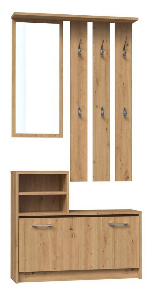 TOPESHOP Garderoben-Set Traumgarderobe: Kleiderschrank, Garderobenständer & Spiegel von TOPESHOP