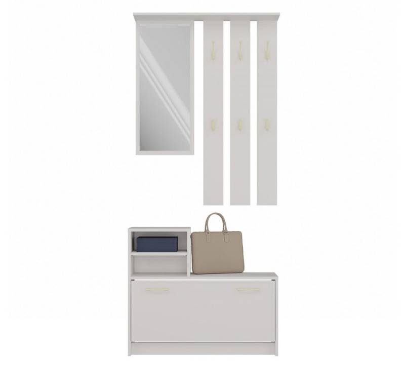 TOPESHOP Garderoben-Set praktisches Set mit Spiegel & Schuhschrank – Modern & Stilvoll von TOPESHOP