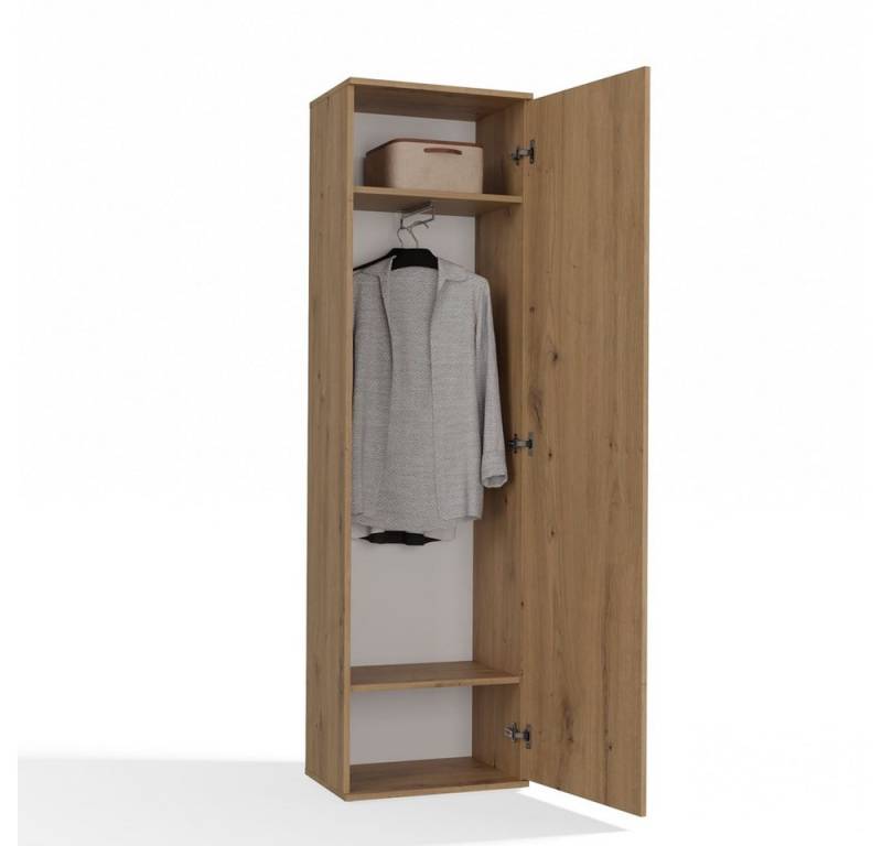 MAGOWA Garderobenschrank DUO Smart – Stilvolle Garderobe mit durchdachtem Stauraum MAßE: Höhe 180 cm - Breite 50 cm - Tiefe 35 cm von MAGOWA
