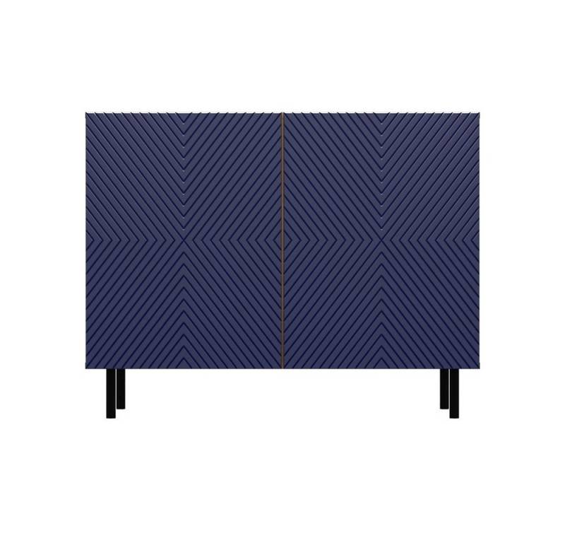 TOPESHOP Kommode Sideboard mit TIP-ON & geriffelten Fronten für modernes Wohnzimmer von TOPESHOP