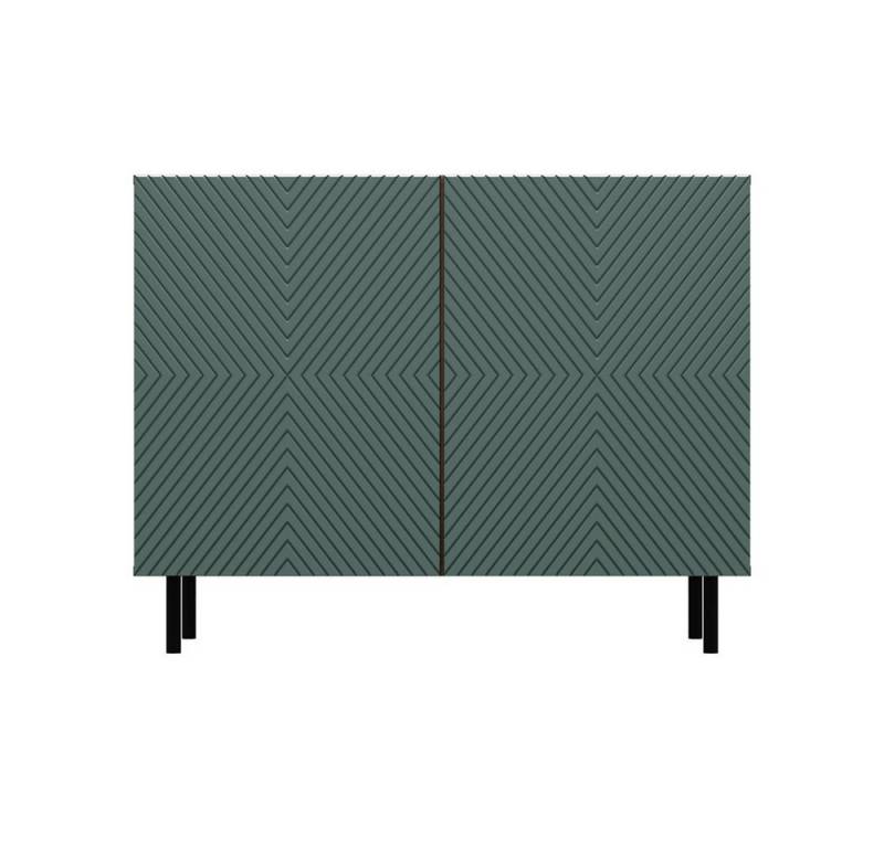 TOPESHOP Kommode Sideboard mit TIP-ON & geriffelten Fronten für modernes Wohnzimmer von TOPESHOP