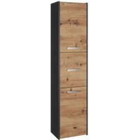 Topeshop - cdf Badschrank S43 Farbe: Anthrazit - Eiche Artisan Moderner Badezimmerschrank Ablagefläche Geräumige Einlegeböden Türen Einfache Montage Topeshop - cdf Badschrank S43 Farbe: Anthrazit - Eiche Artisan Moderner Badezimmerschrank Ablagefläche Geräumige Einlegeböden Türen Einfache Montage von TOPESHOP