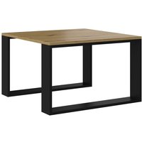 Hucoco - cdf Couchtisch Modern Mini Farbe: Eiche Artisan Schwarz Moderne Bank für ein Wohnzimmer, Zimmer, Büro Form: Quadrat Rechteck Regal für von HUCOCO