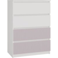 Topeshop - cdf Kommode Malwa M4 Farbe: Weiß/Rosa Schrank für Dokumente, Kleinigkeiten Ideal für Wohnzimmer, Schlafzimmer, Kinderzimmer, Jugendzimmer von TOPESHOP