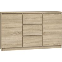 Cdf Moderne Kommode 2D3S (2 Türen, 3 Schubladen) Farbe: Eiche Sonoma Aktenschrank, für kleine Gegenstände Ideal für Wohnzimmer, Schlafzimmer, von TOPESHOP