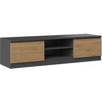 Topeshop - cdf TV-Schrank 140 Farbe: Anthrazit - Eiche Artisan Moderner Fernsehtisch Ablagen für Audio-/Videogeräte Stauraum für Kleinigkeiten Ideal Topeshop - cdf TV-Schrank 140 Farbe: Anthrazit - Eiche Artisan Moderner Fernsehtisch Ablagen für Audio-/Videogeräte Stauraum für Kleinigkeiten Ideal von TOPESHOP