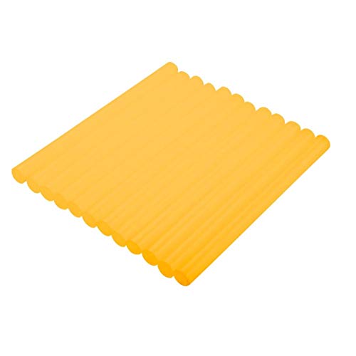 TOPEX Klebepatronen gelb, Durchmesser 11,2 mm, Länge 250 mm, Satz von 12 Stück, für Heimwerkerwerkstatt, für professionelle Anwendungen wie die Befestigung von Teppichen und die Möbelherstellung von TOPEX
