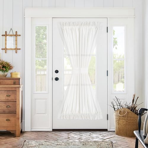 TOPICK Türvorhang Weiß Tunnelzug Blickdicht Gardinen Weiß Vorhänge Für Wohnzimmer Schlafzimmer Kinderzimmer Leinenoptik Landhausstil Landhaus 2er Set 137B x 183H cm TOPICK Türvorhang Weiß Tunnelzug Blickdicht Gardinen Weiß Vorhänge Für Wohnzimmer Schlafzimmer Kinderzimmer Leinenoptik Landhausstil Landhaus 2er Set 137B x 183H cm von TOPICK