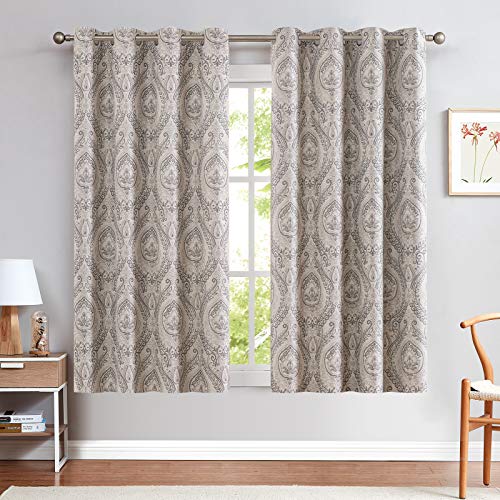TOPICK Blickdicht Vorhänge Wärmeisoliert Verdunkelungsvorhang mit Ösen Blumen Muster Vintage Leinenoptik Gardine Lichtdicht Thermovorhang für Wohnzimmer Schlafzimmer 2 Stück H175xB130cm Grau TOPICK Blickdicht Vorhänge Wärmeisoliert Verdunkelungsvorhang mit Ösen Blumen Muster Vintage Leinenoptik Gardine Lichtdicht Thermovorhang für Wohnzimmer Schlafzimmer 2 Stück H175xB130cm Grau von TOPICK