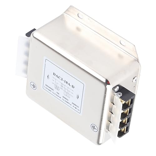 3-Phasen-Filter, Einfach zu Installierender AC250/440V-Vielseitiger Netzfilter für Sicherheitsüberwachungssysteme (10 A) von TOPINCN