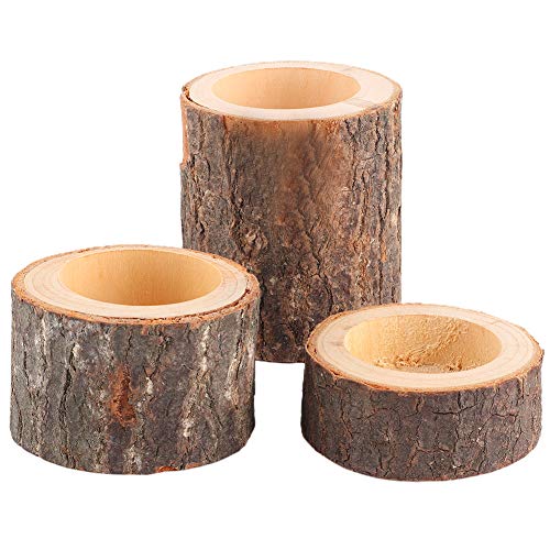 3 Stück/Set Holzkerzenständer Teelicht Kerzenhalter Große Dekoration für rustikale Hochzeitsfeier Geburtstagsfeiertage 3 Stück/Set Holzkerzenständer Teelicht Kerzenhalter Große Dekoration für rustikale Hochzeitsfeier Geburtstagsfeiertage von TOPINCN