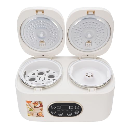300W+300W Doppeler Slow Cooker Buffet Server, Dual Slow Cooker -up -Timerfunktion, Kochen 2 Gerichte Gleichzeitig, Energiesparende Multifunktionale Kochtopf (EU-Stecker 220V) von TOPINCN