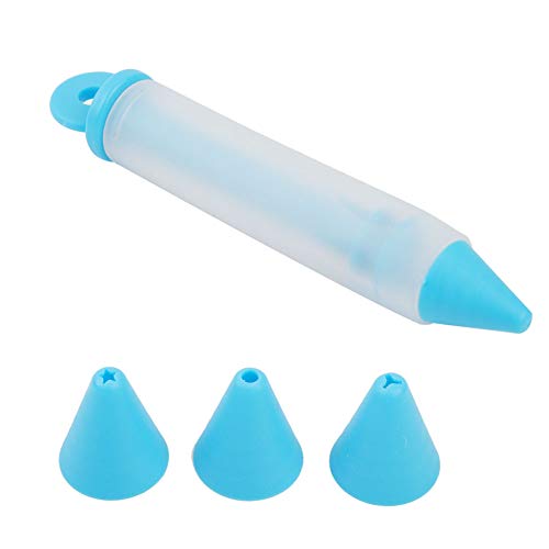 4 Düsen Lebensmittel Dekorieren Stift Silikon Schokolade Schreibfeder Kuchen Tools Kuchenform MEHRWEG VERPACKUNG(Blau) von TOPINCN