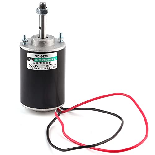 Dauermagnet Motor DC 12 / 24V 30W Hochgeschwindigkeits CW/CCW reversibler elektrischer Gang Motor geräuscharm für DIY Generator(24V7000) von TOPINCN