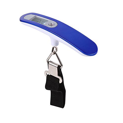 Digitalwaage, 50 Kg/10 G Hängendes Gewicht mit LCD-Display, Tragbare Reise-Hochpräzisions-Digital-Gepäckwaage für Zuhause und Im Freien(Blau) von TOPINCN