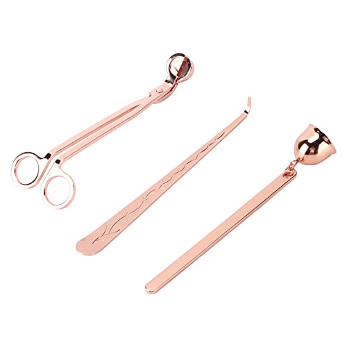 Dochtschneider, Geschenkzubehör, Dekoration, Duftkerzen-Löscher-Werkzeug, 3-teiliges Set, Ornament-Dochte Dochtschneider, Geschenkzubehör, Dekoration, Duftkerzen-Löscher-Werkzeug, 3-teiliges Set, Ornament-Dochte von TOPINCN