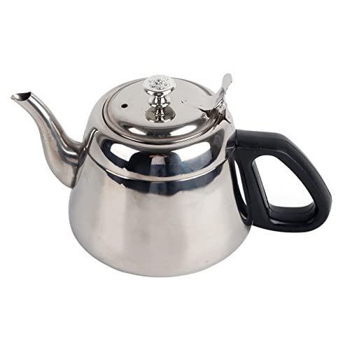 Edelstahl Teekanne mit Großem Fassungsvermögen, Hitzebeständigem Griff für die Familie, Einfache Reinigung (1,5 l mit Filter) von TOPINCN