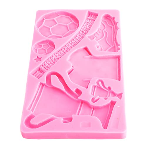 Fußball-Trophäe, Silikon-Fondant-Form, Kleidung, Backform, Schuhe, Rosa Formen, Form für Kleidung, Outfit, Backform für Gebackene Madeleine-Pfannen von TOPINCN