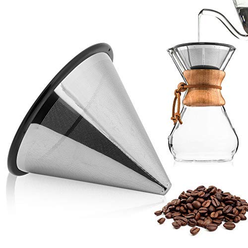 Gießen Sie über Filter, Kaffeefilter, wiederverwendbaren Edelstahl Tee Kaffee Tropfkaffee Maschensieb langsamer Filterkaffee Filter Gießen Sie über Filter, Kaffeefilter, wiederverwendbaren Edelstahl Tee Kaffee Tropfkaffee Maschensieb langsamer Filterkaffee Filter von TOPINCN