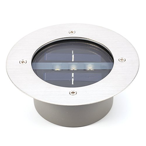 Ground Outdoor Solar Light, In-Boden Pathway Lights Landschaftsbeleuchtung für Rasen Yard Deck Patio Auffahrt Gehweg Weiß von TOPINCN