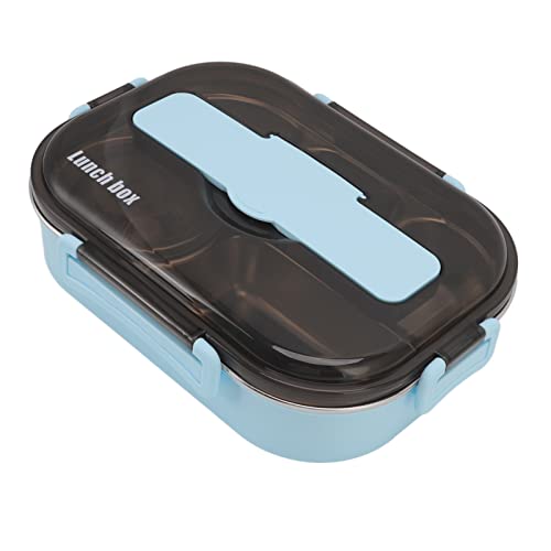Lunchbox, Thermo-Bento-Serviergeschirr, Tabletts und Platten Serviertabletts Lunchbox mit Edelstahl-Wärmeisolierung, Lebensmittelbehälter Auslaufsicher für Kinder, Erwachsene, (Blau) von TOPINCN