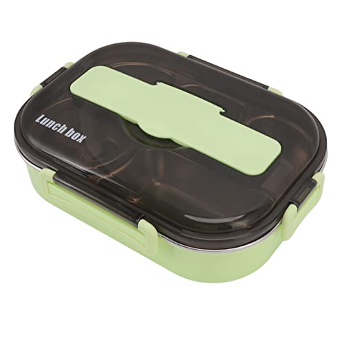 Lunchbox, Thermo-Bento-Serviergeschirr, Tabletts und Platten Serviertabletts Lunchbox mit Edelstahl-Wärmeisolierung, Lebensmittelbehälter Auslaufsicher für Kinder, Erwachsene, (Grün) von TOPINCN