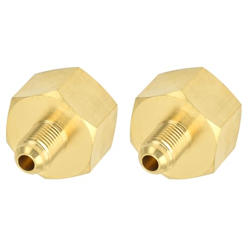 Messing-Kältemitteltank-Adapter, R32-Fitting-Adapter W21 auf 1/4, Klimaanlage, Kältemittel-Adapter, Vakuumpumpen-Adapter, Klimaanlagen-Zubehör für Effizientes Kältemittel von TOPINCN