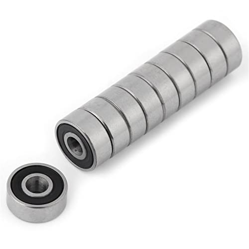 Miniatur-Stahl-Kugellager 623-2Rs, doppelt gummiversiegelter Stahl, Miniatur-Rillenkugellager 3 x 10 x 4 mm, 10 Stück von TOPINCN