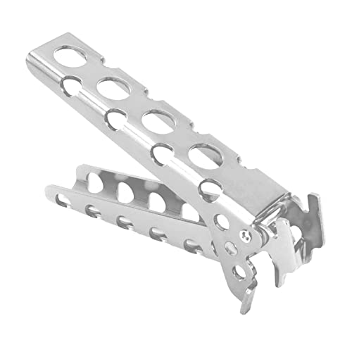 Schüssel Clip Gripper Clips, Hot Pot Pan Klemmen Aluminium Legierung Anti Verbrühungs Retriever Zange Tragbare Kochgeschirr Halter für Camping (Silber) von TOPINCN